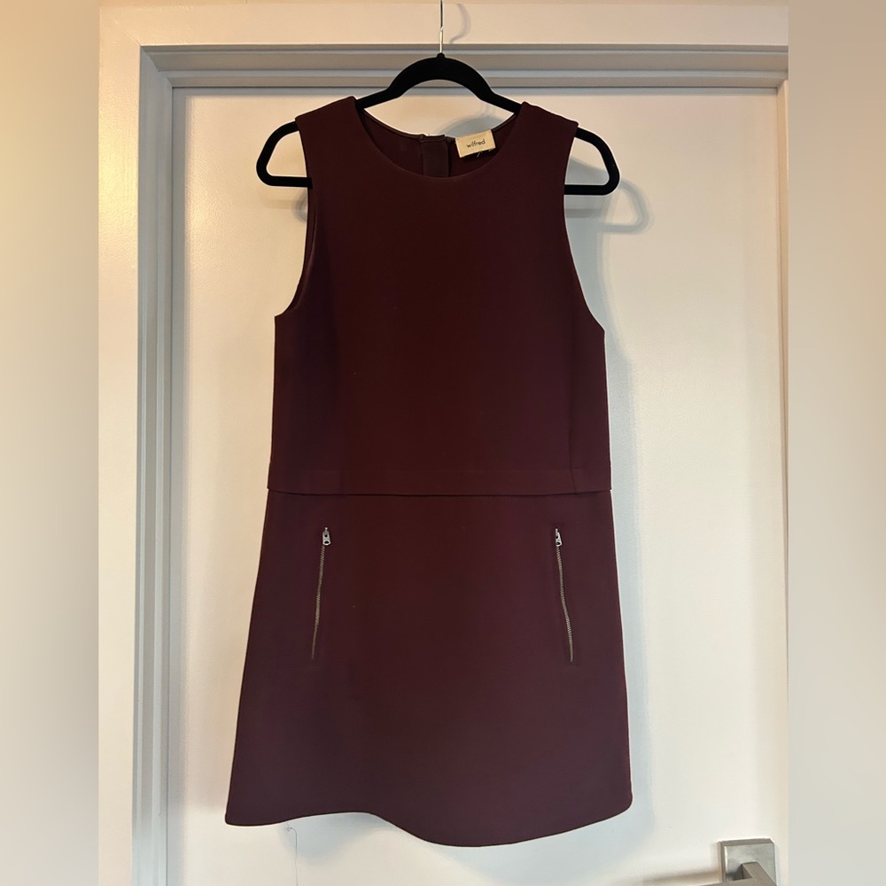 Aritzia Wilfred Shift Dress, Maroon, Size Small / Medium